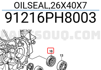 Honda 91216PH8003 OILSEAL,26X40X7
