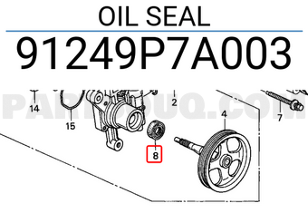 Honda 91249P7A003 OIL SEAL