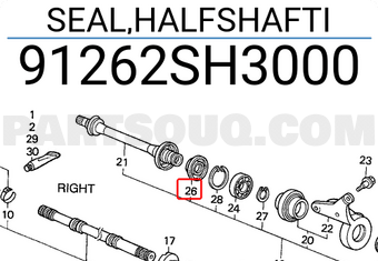 Honda 91262SH3000 SEAL,HALFSHAFTI
