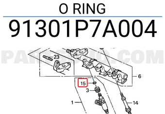 Honda 91301P7A004 O RING