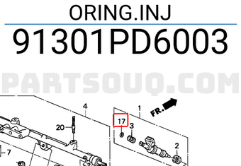 Honda 91301PD6003 ORING.INJ