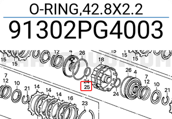 Honda 91302PG4003 O-RING,42.8X2.2