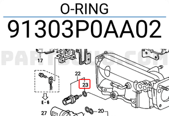 Honda 91303P0AA02 O-RING