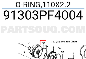 Honda 91303PF4004 O-RING,110X2.2