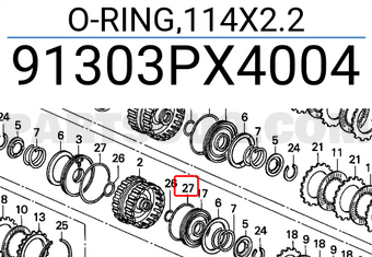 Honda 91303PX4004 O-RING,114X2.2