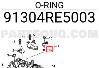 Honda 91304RE5003 O-RING