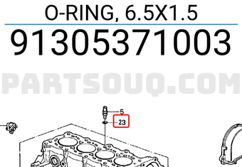Honda 91305371003 O-RING, 6.5X1.5