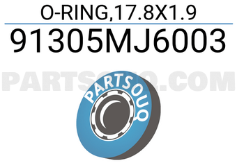 Honda 91305MJ6003 O-RING,17.8X1.9