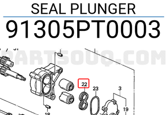 Honda 91305PT0003 SEAL PLUNGER