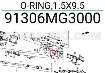 Honda 91306MG3000 O-RING,1.5X9.5