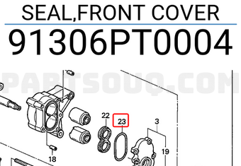 Honda 91306PT0004 SEAL,FRONT COVER