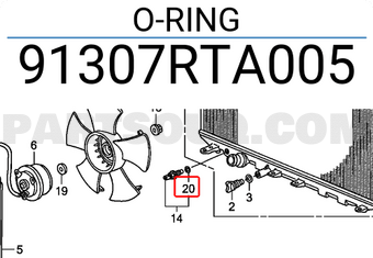 Honda 91307RTA005 O-RING