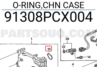 Honda 91308PCX004 O-RING,CHN CASE