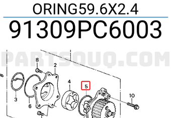 Honda 91309PC6003 ORING59.6X2.4