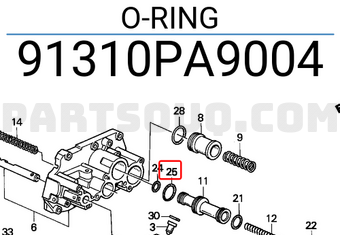 Honda 91310PA9004 O-RING