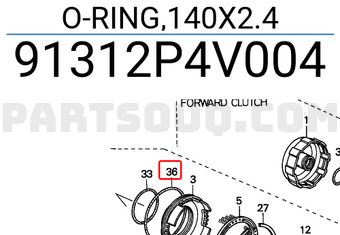 Honda 91312P4V004 O-RING,140X2.4