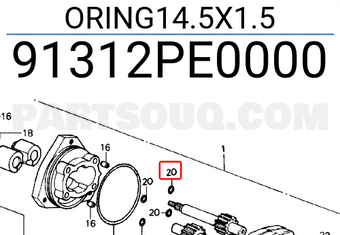 Honda 91312PE0000 ORING14.5X1.5