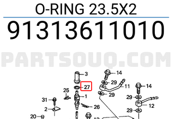 Honda 91313611010 O-RING 23.5X2