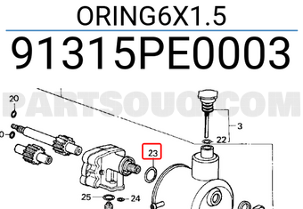 Honda 91315PE0003 ORING6X1.5