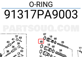 Honda 91317PA9003 O-RING