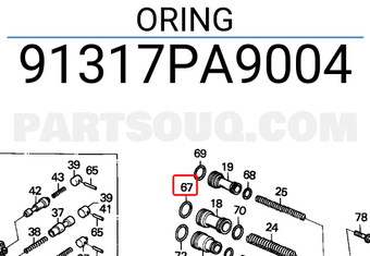 Honda 91317PA9004 ORING