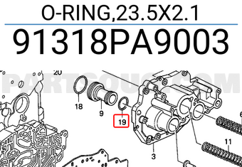 Honda 91318PA9003 O-RING,23.5X2.1