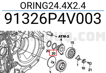 Honda 91326P4V003 ORING24.4X2.4