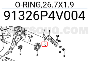 Honda 91326P4V004 O-RING,26.7X1.9