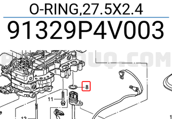 Honda 91329P4V003 O-RING,27.5X2.4