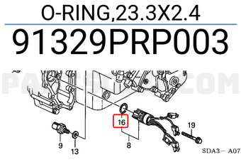 Honda 91329PRP003 O-RING,23.3X2.4