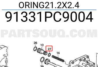 Honda 91331PC9004 ORING21.2X2.4