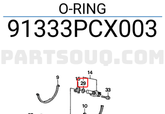 Honda 91333PCX003 O-RING