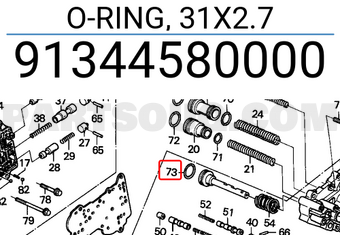 Honda 91344580000 O-RING, 31X2.7