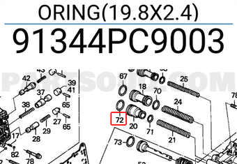 Honda 91344PC9003 ORING(19.8X2.4)