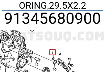 Honda 91345680900 ORING,29.5X2.2