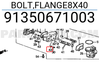 Honda 91350671003 BOLT,FLANGE8X40