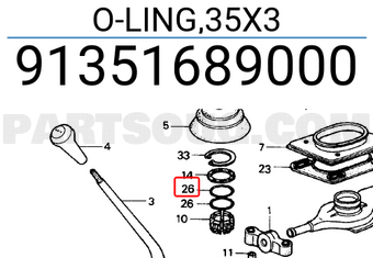 Honda 91351689000 O-LING,35X3