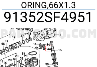 Honda 91352SF4951 ORING,66X1.3