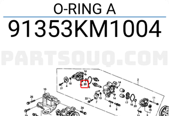 Honda 91353KM1004 O-RING A