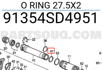 Honda 91354SD4951 O RING 27.5X2