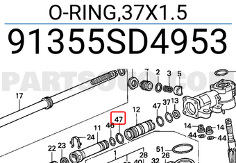 Honda 91355SD4953 O-RING,37X1.5