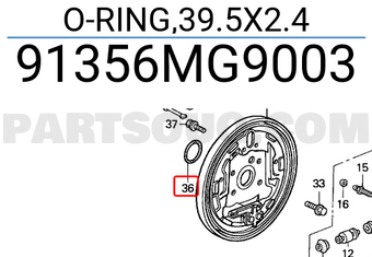 Honda 91356MG9003 O-RING,39.5X2.4