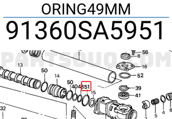 Honda 91360SA5951 ORING49MM