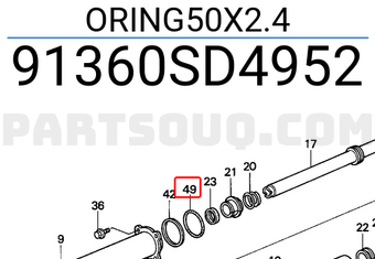 Honda 91360SD4952 ORING50X2.4
