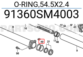 Honda 91360SM4003 O-RING,54.5X2.4
