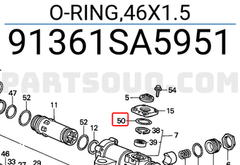 Honda 91361SA5951 O-RING,46X1.5