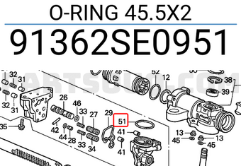 Honda 91362SE0951 O-RING 45.5X2