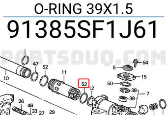 Honda 91385SF1J61 O-RING 39X1.5