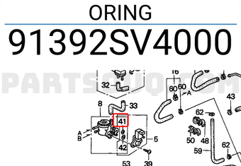 Honda 91392SV4000 ORING