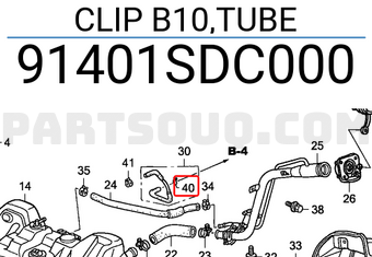 Honda 91401SDC000 CLIP B10,TUBE